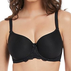 Elomi Morgan Stretch Lace Banded Underwire Bra (4111),38J,BlackBerry at   Women's Clothing store