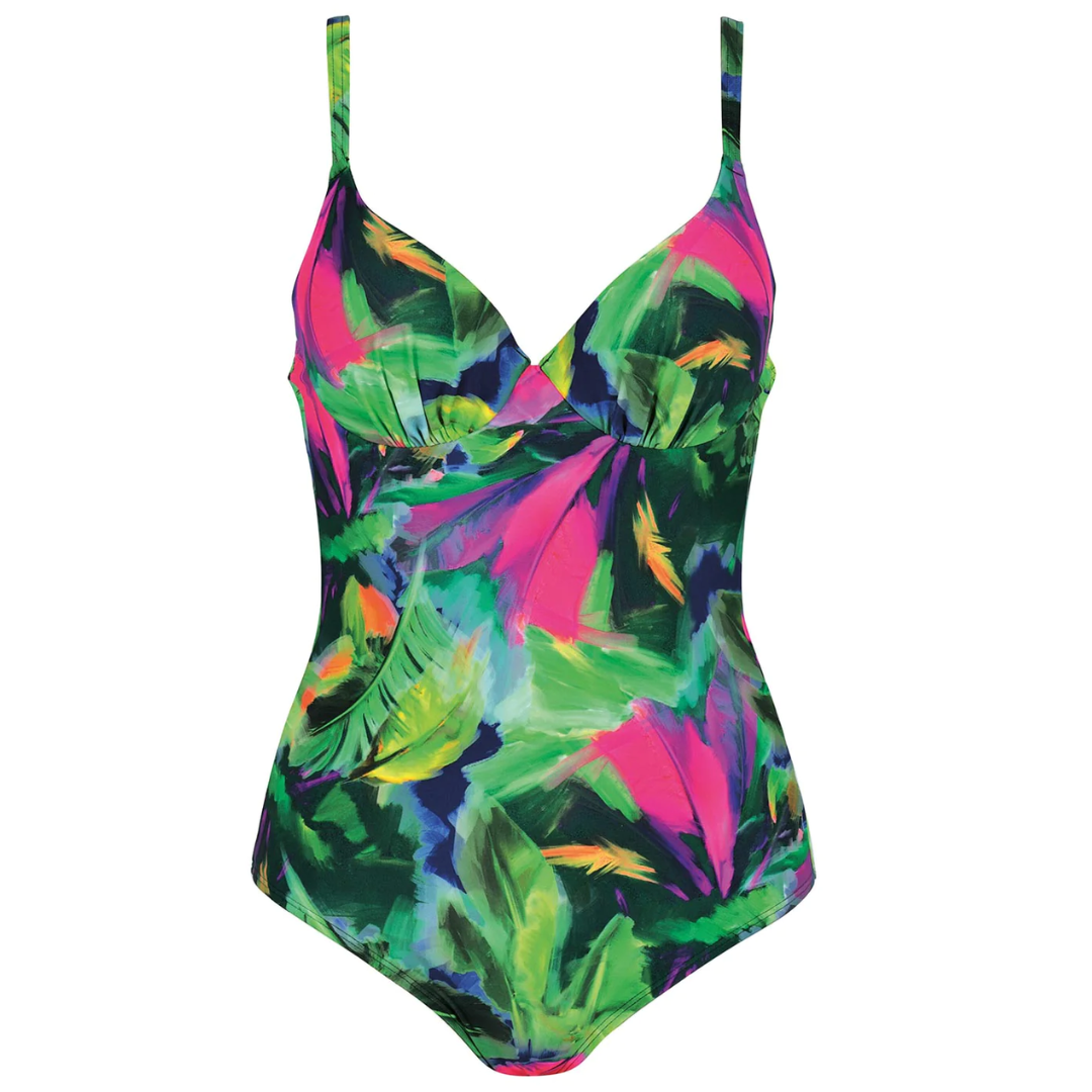Naturana Tropical Print Padded Underwire Swimsuit - Perfect Fit